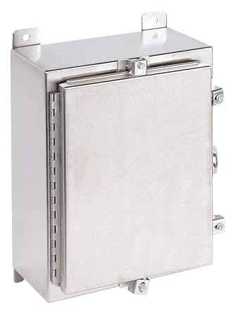Wiegmann SSN4362408 SSN4-Series NEMA 4X Single Door Wallmount Enclosure, 304 Stainless Steel, 36" x 24" x 8"