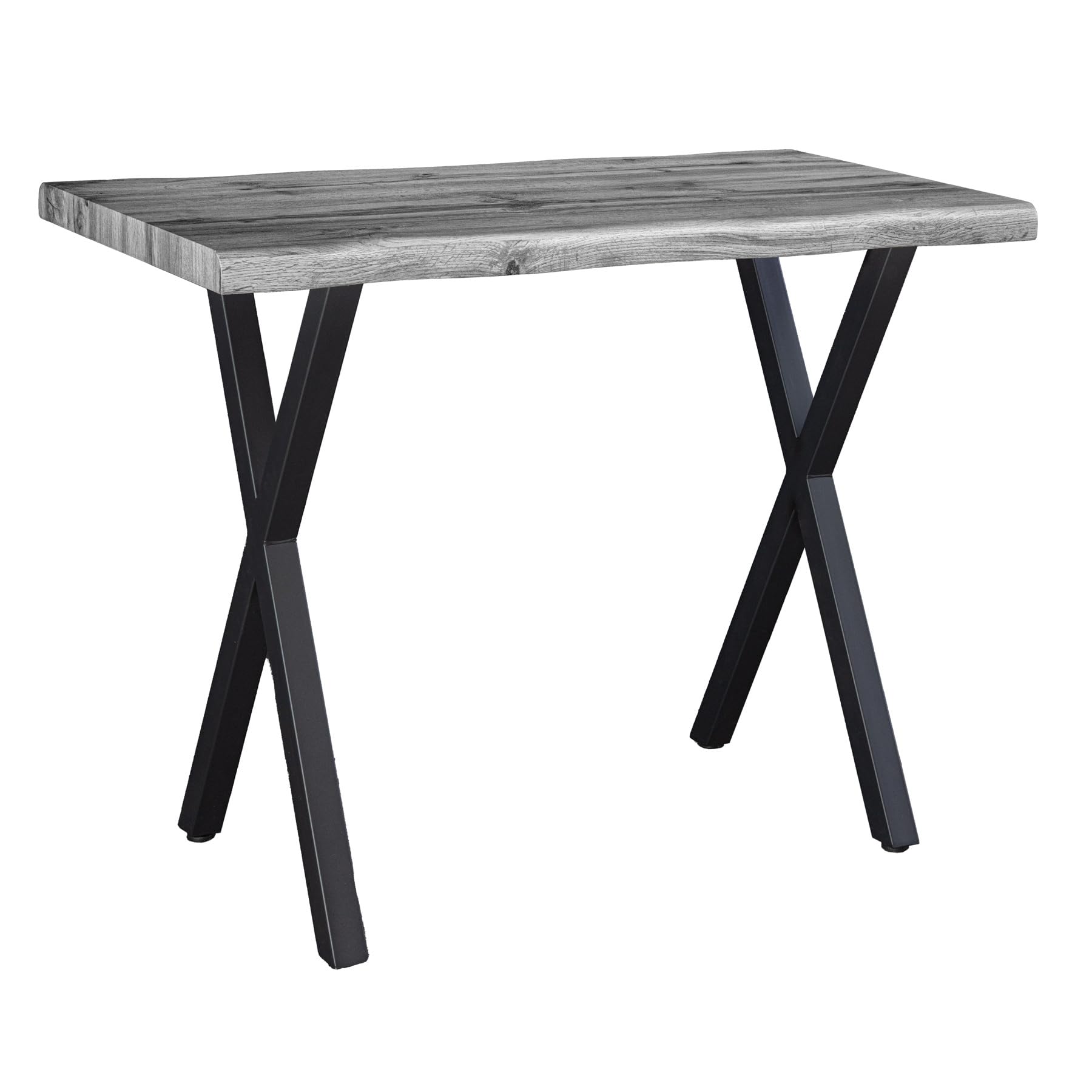 Riess Ambiente Industrial Bartisch WILD - 120cm - grau schwarz - Wildeichen-Design Metall X-Gestell