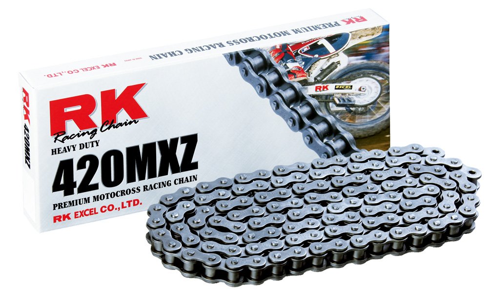 RK Racing Chain 420MXZ-70 Steel 70-Link Heavy Duty Chain with Connecting Link
