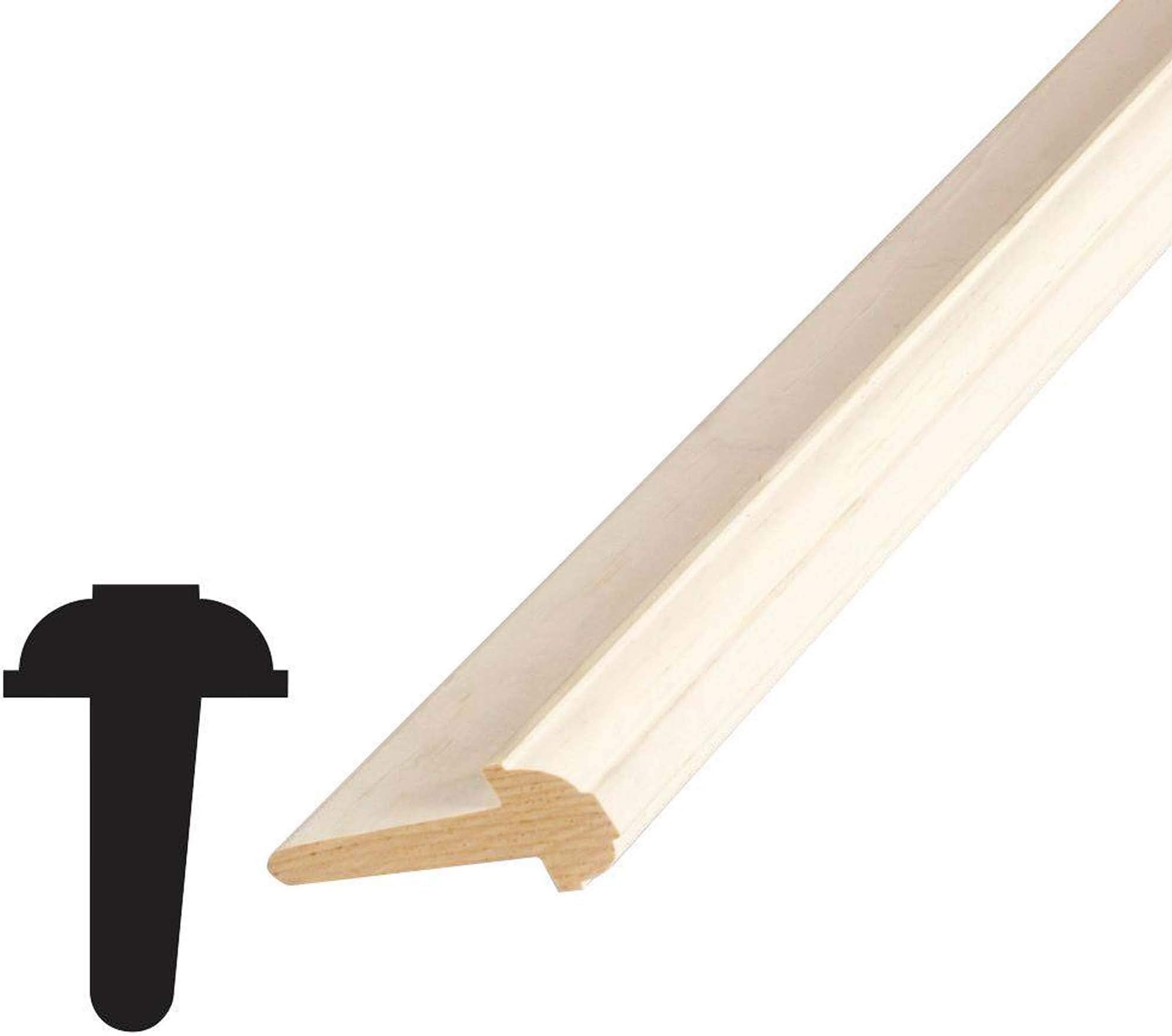 Alexandria Moulding 1-1/4 in. x 2 in. x 84 in. Pine Primed Finger-Jointed Astragal Moulding