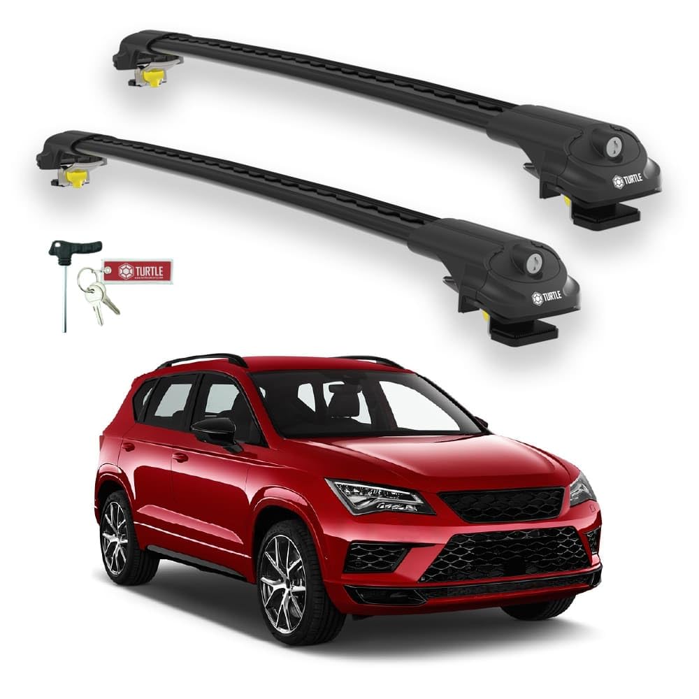 TURTLE kompatibel mit Seat Ateca 2016-2024 Air1 Dachträger | SCHWARZ