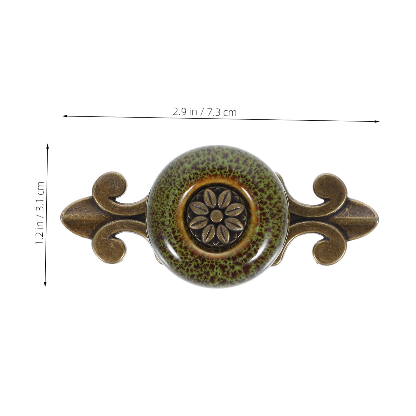 10 Pomelli per Mobili Verde in Lega di Zinco, Design Etnico Vintage, Facili da Installare, per Armadi e Cassetti