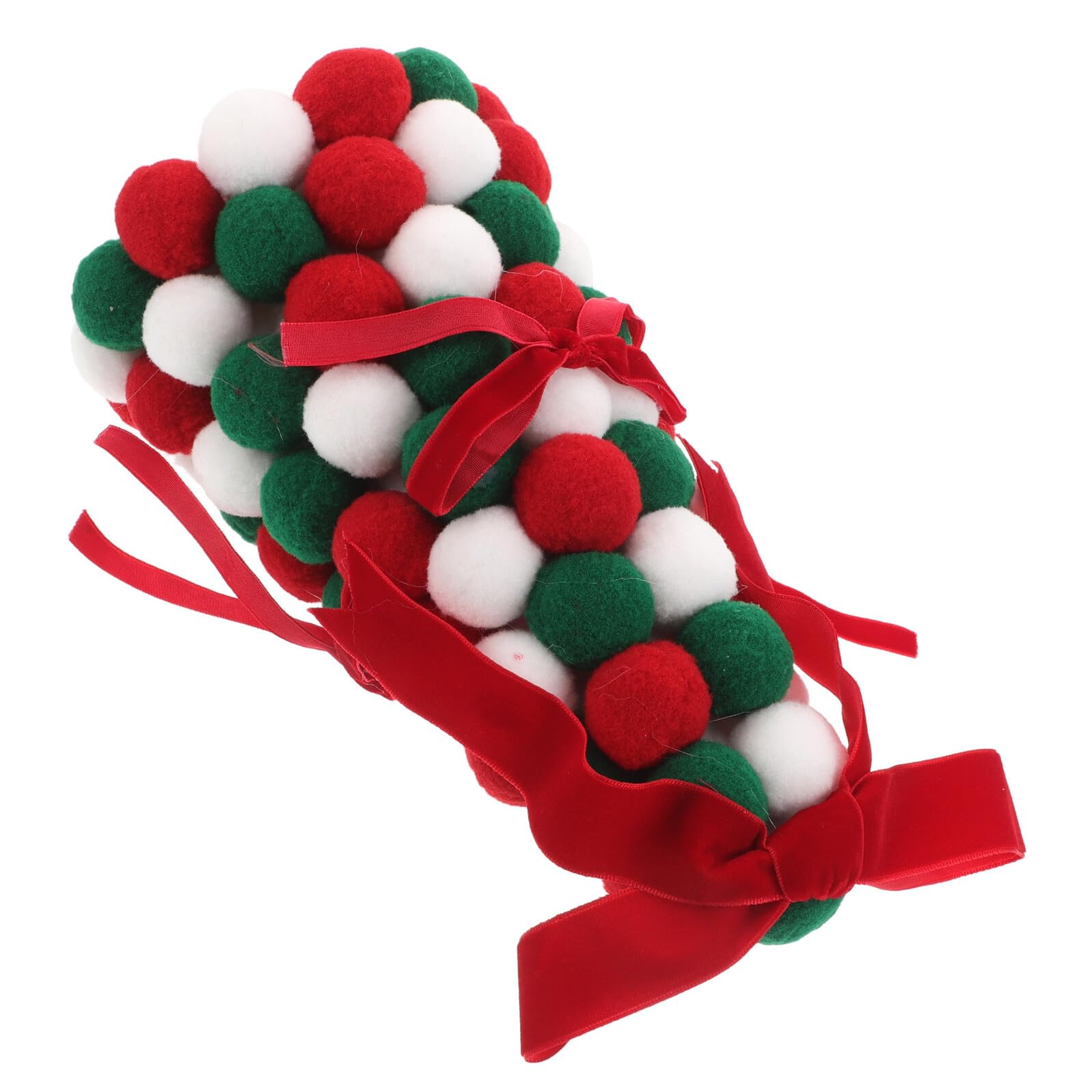 Mini árbol de Navidad DOITOOL, adorno de mesa festivo con lazo para fiestas interiores