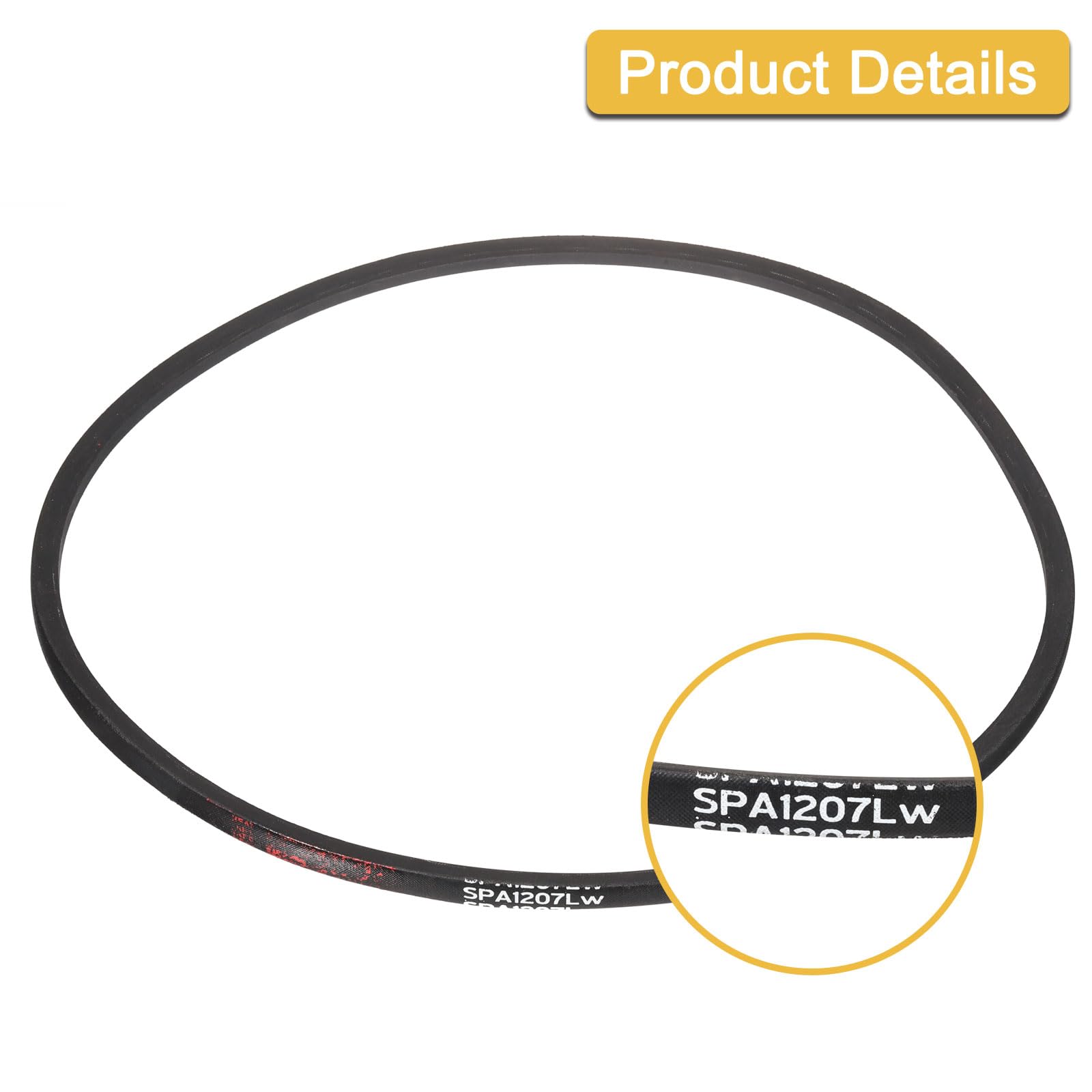 QUARKZMAN 2 Pezzi Cinghia A Cuneo SPA1207 Cinghia Trapezoidale, Circonferenza Passo 1207mm Stretta A Cuneo Cinghia In Gomma Industriale Per Sistemi Di Potenza In Multiple Industrie
