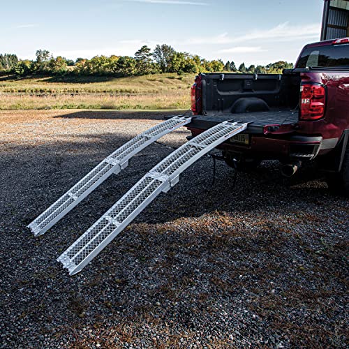 image for Yutrax 89-inch Folding Aluminum Truck, UTV/ATV, Motorcycle Loading Arc