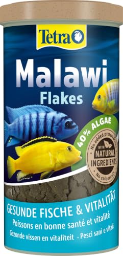Tetra Malawi Flakes - Fischfutter in Flockenform für alle pflanzenfressenden Cichliden 1 L Dose