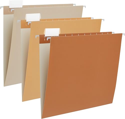 Beramon 6 Pack Gradient Hanging File Folder Letter Size Reinforced Hanging Folde