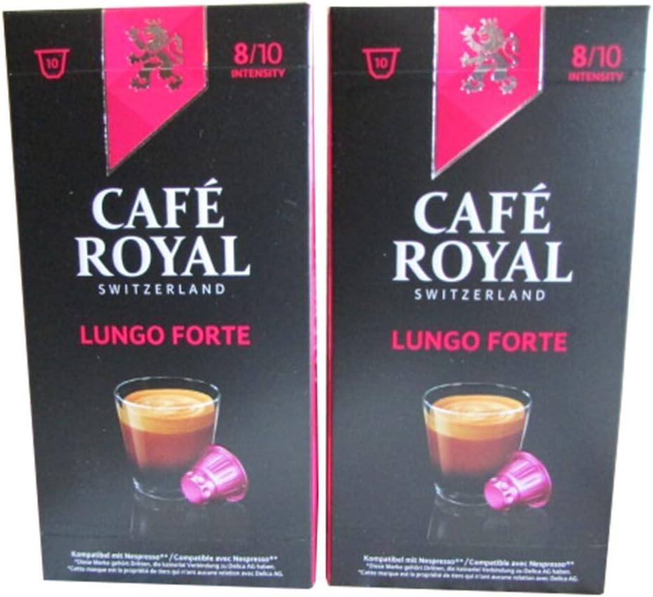 20 Cafe Royal Nespresso Style Coffee Pods - Swiss Coffee (Lungo ?forte)