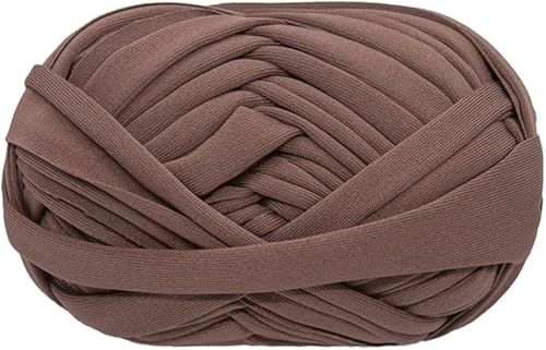 Hilo para tejer para camiseta, tela de ganchillo para mano de verano, bolsa de bricolaje, manta, cojín, proyectos de ganchillo, 3.53 oz (##23 marrón