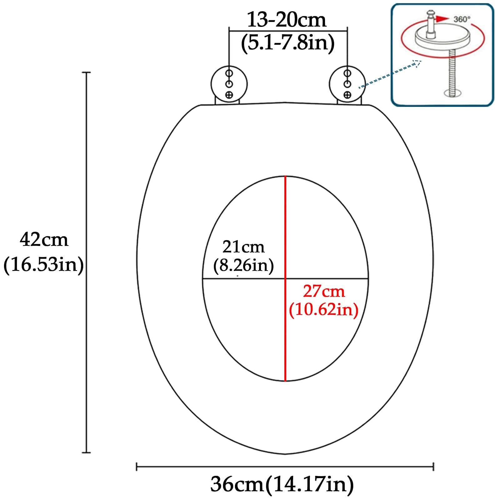 Błyszcząca owalna deska sedesowa 36 * 42 cm, deska sedesowa z żywicy z cichym zamykaniem i szybko zwalnianymi zawiasami, mocowanie górne łatwe w instalacji i czyszczeniu,Gold