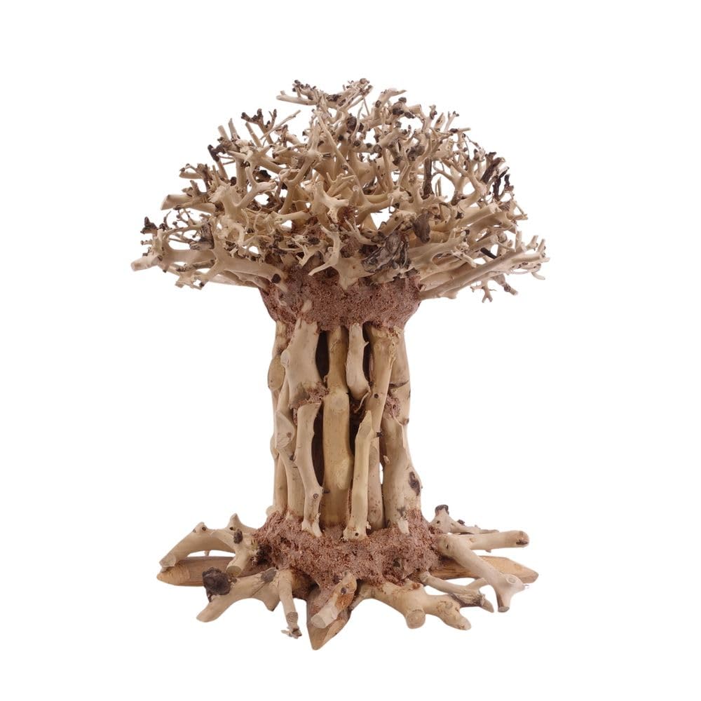 AquaOne Aquarium Bonsai Mammut Baum XL Wurzel Oriental Holz 20x15x25 cm I Aquascaping Dekoration I Natur Unikat Bonsaibaum I Landschaft Deko Unterwasserlandschaft