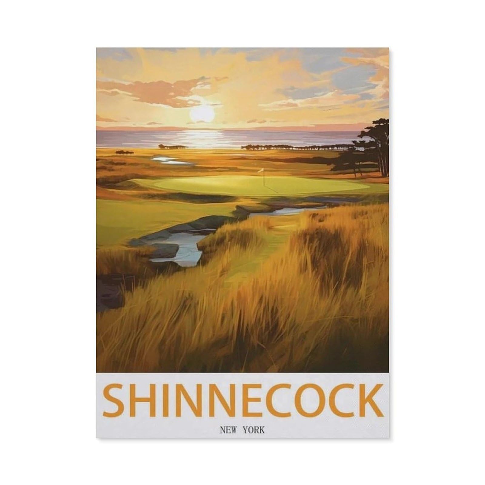 BEAYODKP 5D DIY Diamond Painting，Shinnecock New York ， Golf（30 x 40 cm）