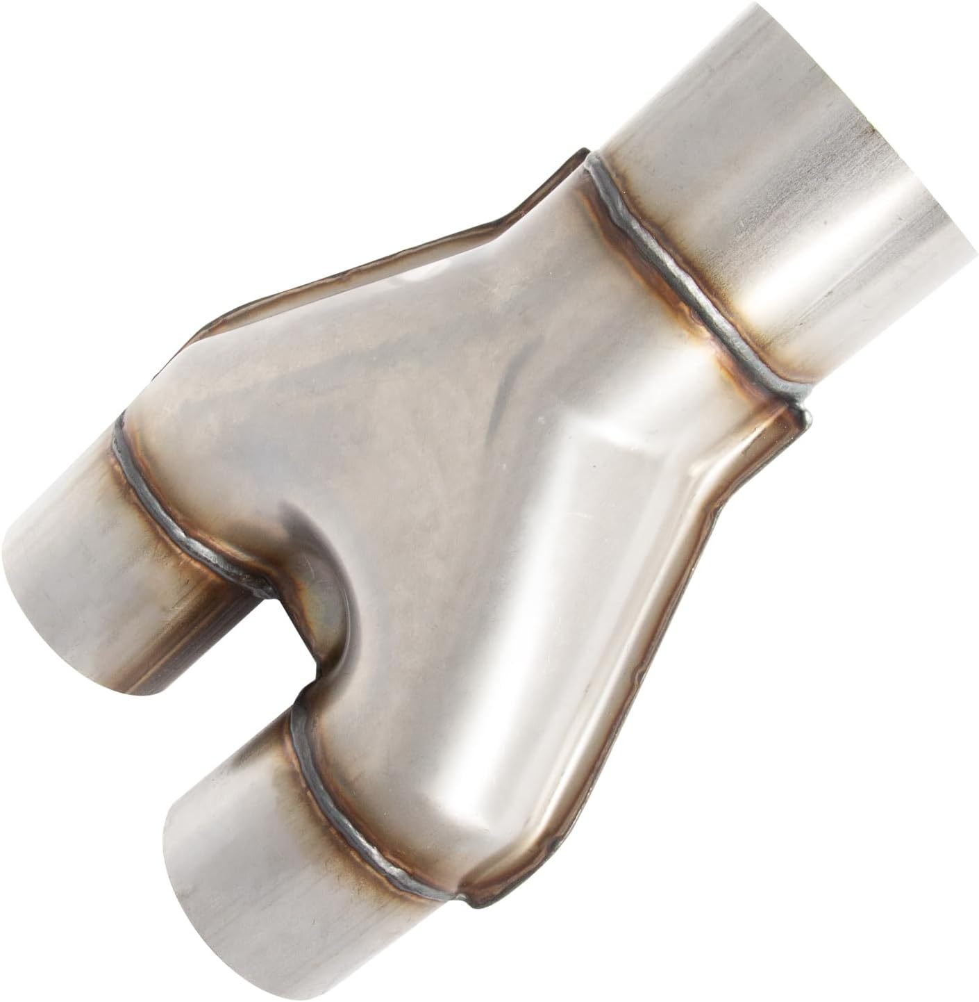 2.5" Exhaust Y Pipe, Stainless Steel Universal Diesel Y-Pipe, Universal 2.5" Single to 2.25" Dual Exhaust Connector, 10"/254mm Overall Length Y-Shape Exhaust Pipe