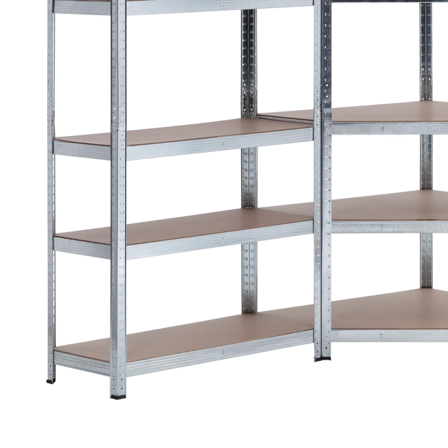 Pack 2 Estanterías Modulares y 1 Estantería Esquinera Galvanizadas 5 Baldas Ajustables GH91