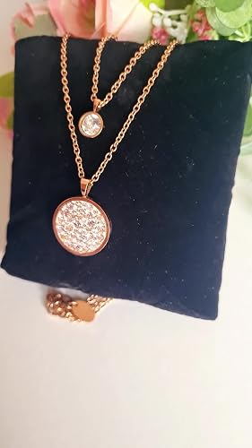 S.Oliver Collana Donna In Acciaio Inox Con Ciondolo A Cristalli - Gioiello Elegante Con Catena Regolabile, Regalo Perfetto