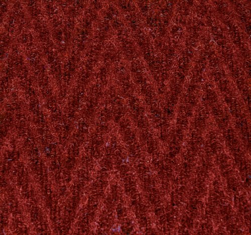 Guardian Golden Series Chevron Indoor Wiper Floor Mat, Vinyl/Polypropylene, 4'x6', Red