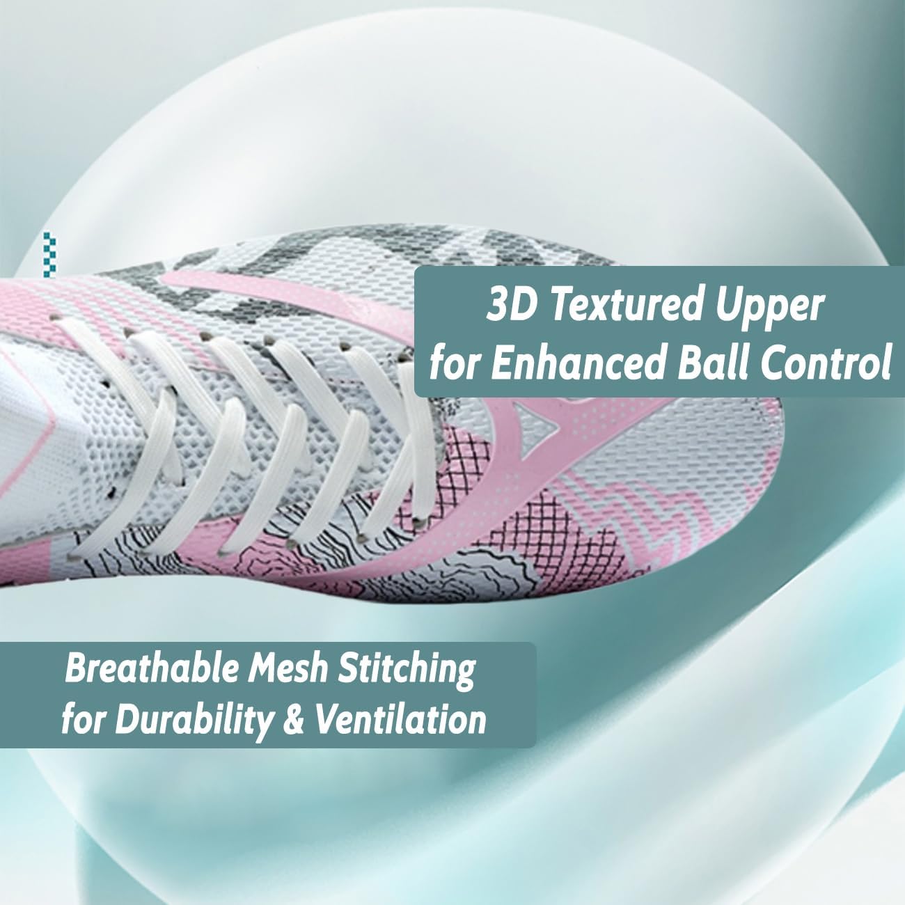 HESBITEUL Men's Women's Firm Ground Soccer Cleats Outdoor Indoor Boys Girls Professional Futsal Football Training Sneakers AG Ankle Boots High Top Sock