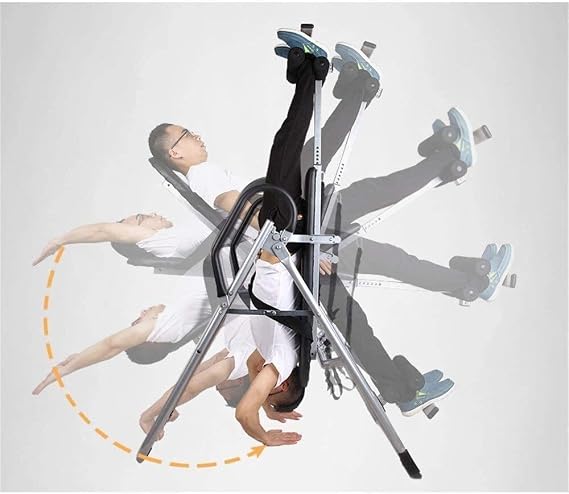 Gravity Heavy Duty Inversion Table Adjustable Protective Strap Back Stretcher Pain Relief Machine - with Headrest Yoga Reverse Stool