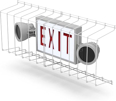 SC900-W4, Exit Sign Damage Stopper Cage, Protective Polyester Cover Coated Steel Wire Guard.