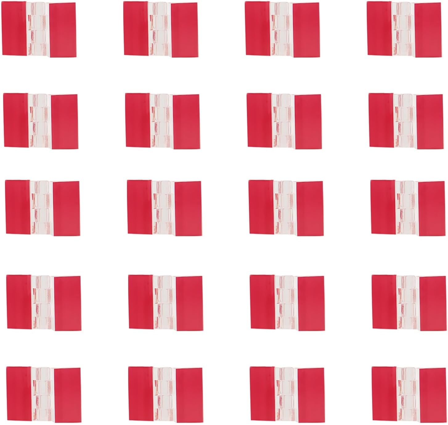 20PCS 35x25mm Adhesive Free Mini Transparent Acrylic Folding Hinge Suitable for Jewellery Box Drawers Handicrafts