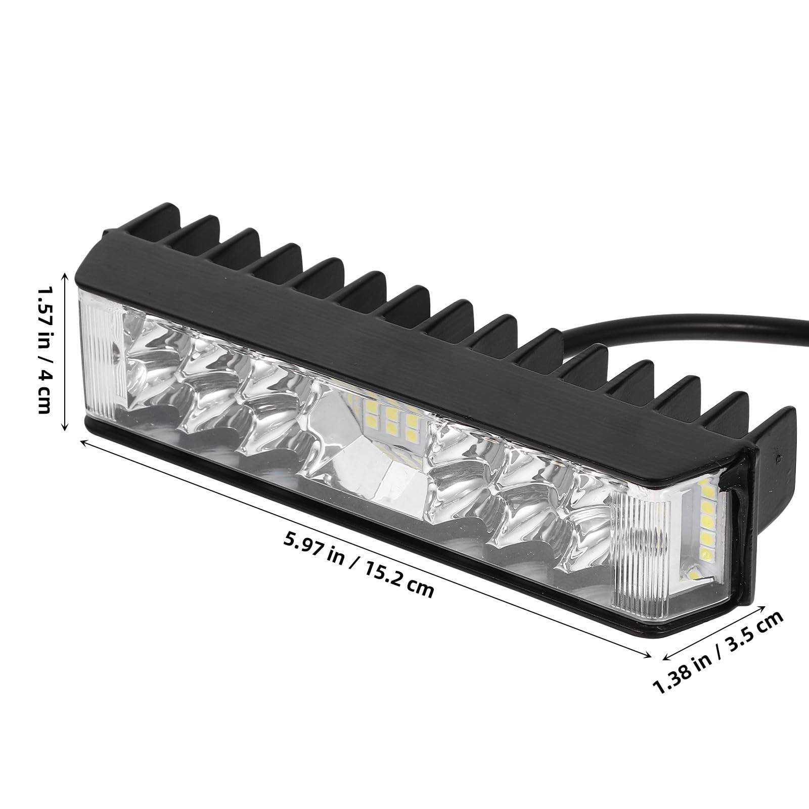 Operitacx Juego de Luces Delanteras para Motocicleta y Bicicleta Eléctrica, Faros Auxiliares con Doble Función de Luz, Aleación de Aluminio Resistente para Paseos Nocturnos