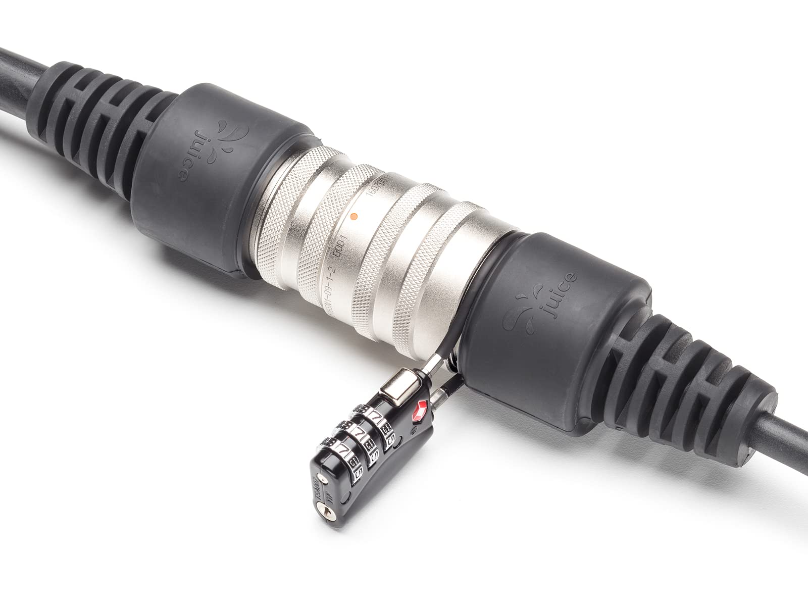 Juice Connector Lock, Zamek Antykradzieżowy do Adaptera do Mobilnej Stacji Ładowania Juice Booster 2 i Juice Booster 3 air, Łatwy w Użyciu, Idealnie Dopasowany, Uniwersalne Zabezpieczenie Ładowania