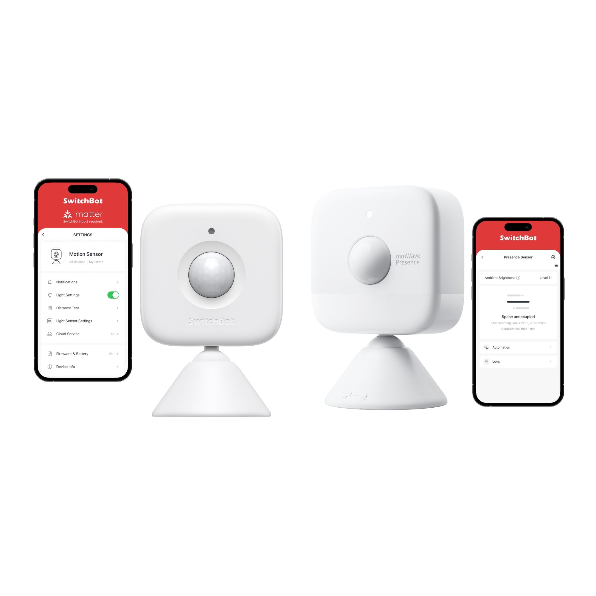 SwitchBot Motion Sensor + Presence Sensor bundle per casa smart per comfort