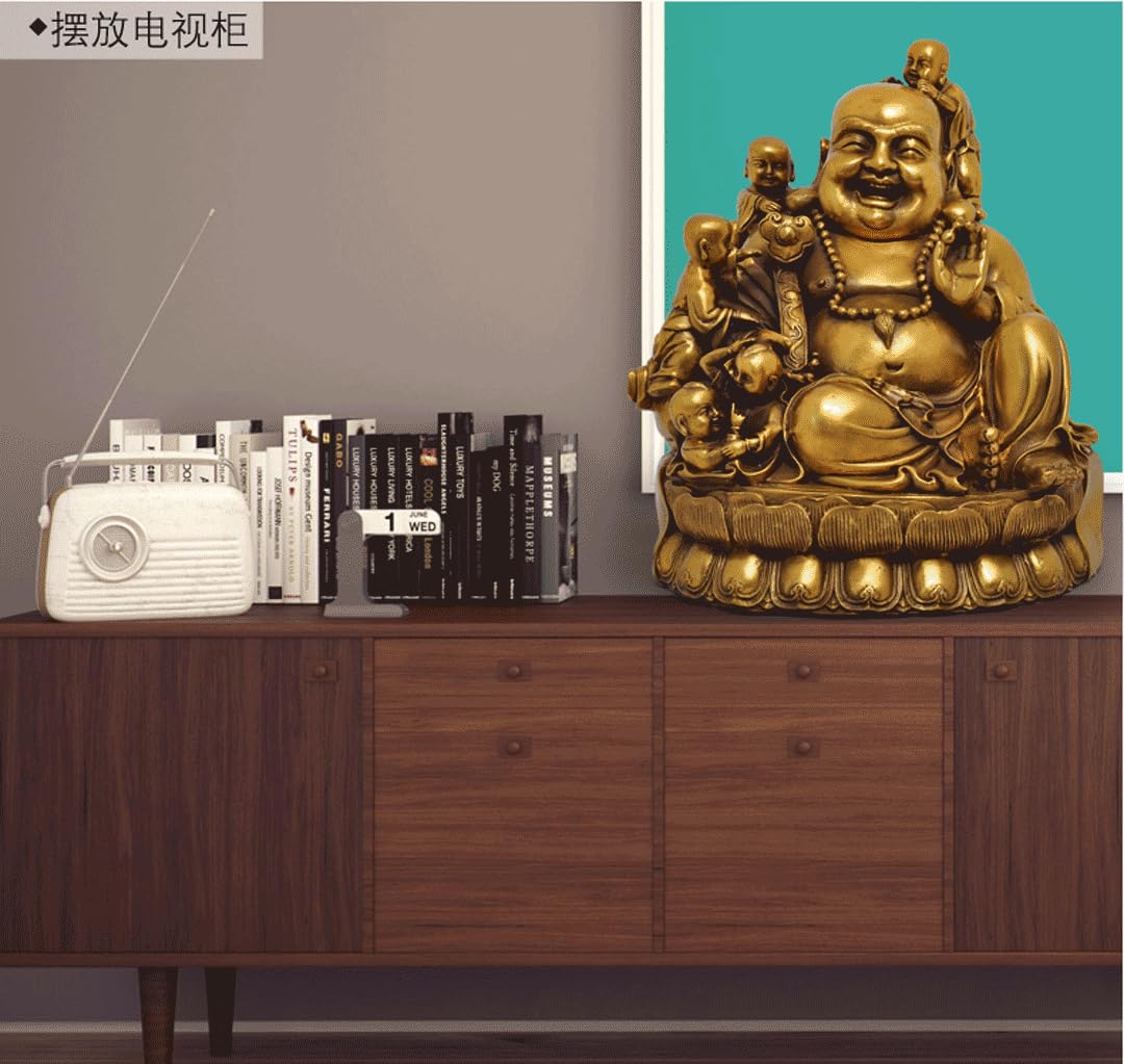 Amazon｜布袋さん 置物 真鍮像 開運七福神 布袋 縁起物 仏像