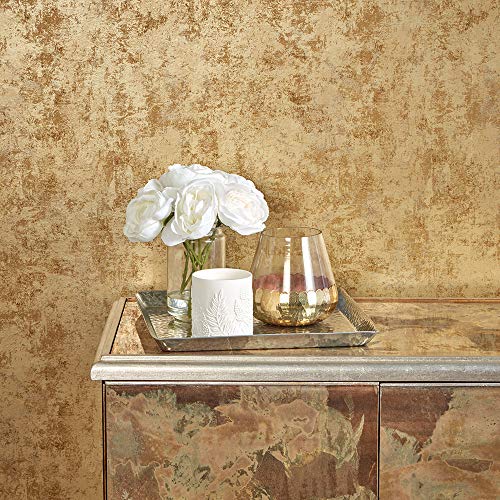 Tempaper Gold Distressed Gold Leaf Removable Peel And Stick Wallpaper, 20.5 In X 16.5 Ft, Made In The Usa #TOP1
