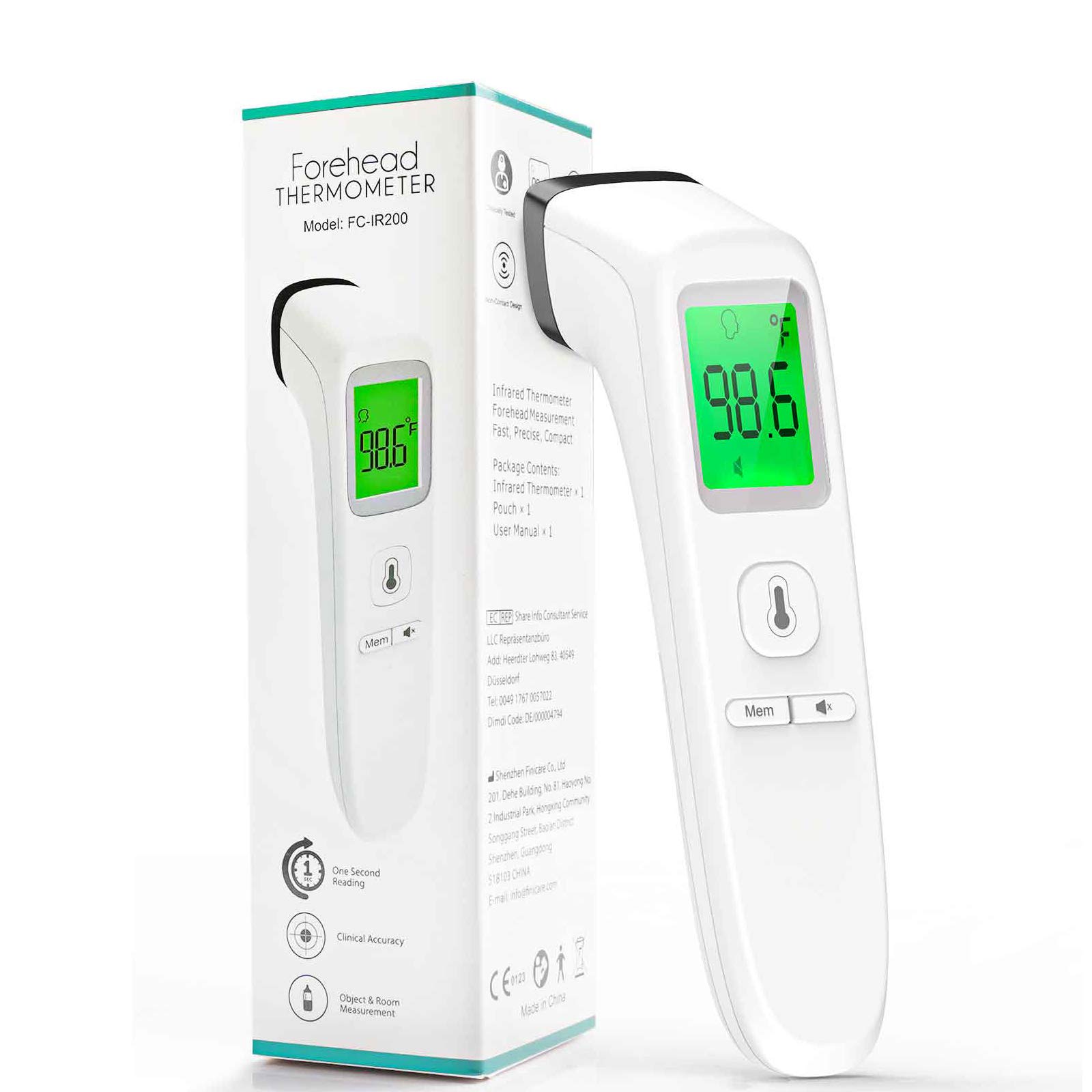 Thermometer for Adults, No Touch Infrared Forehead Digital Thermometer for Fever, Medical Baby Thermometer Suitable for Baby Kids and Adults
