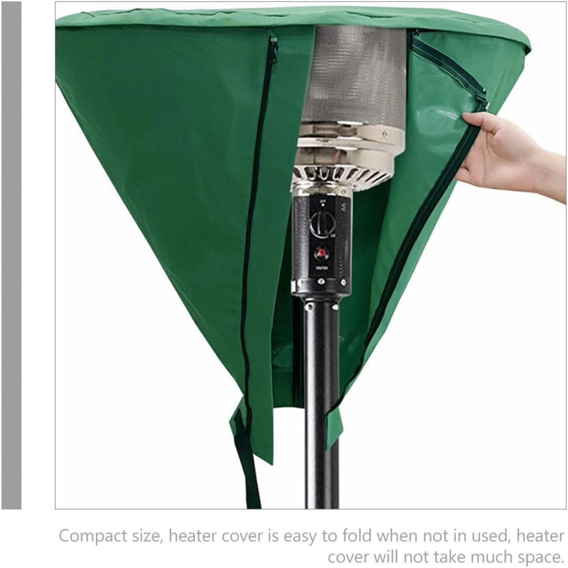 Veemoon Weatherproof Patio Heater Cover Outdoor Heater Protector Rain Proof Dustproof Green Airflow Cover for Garden Patio and Terrace