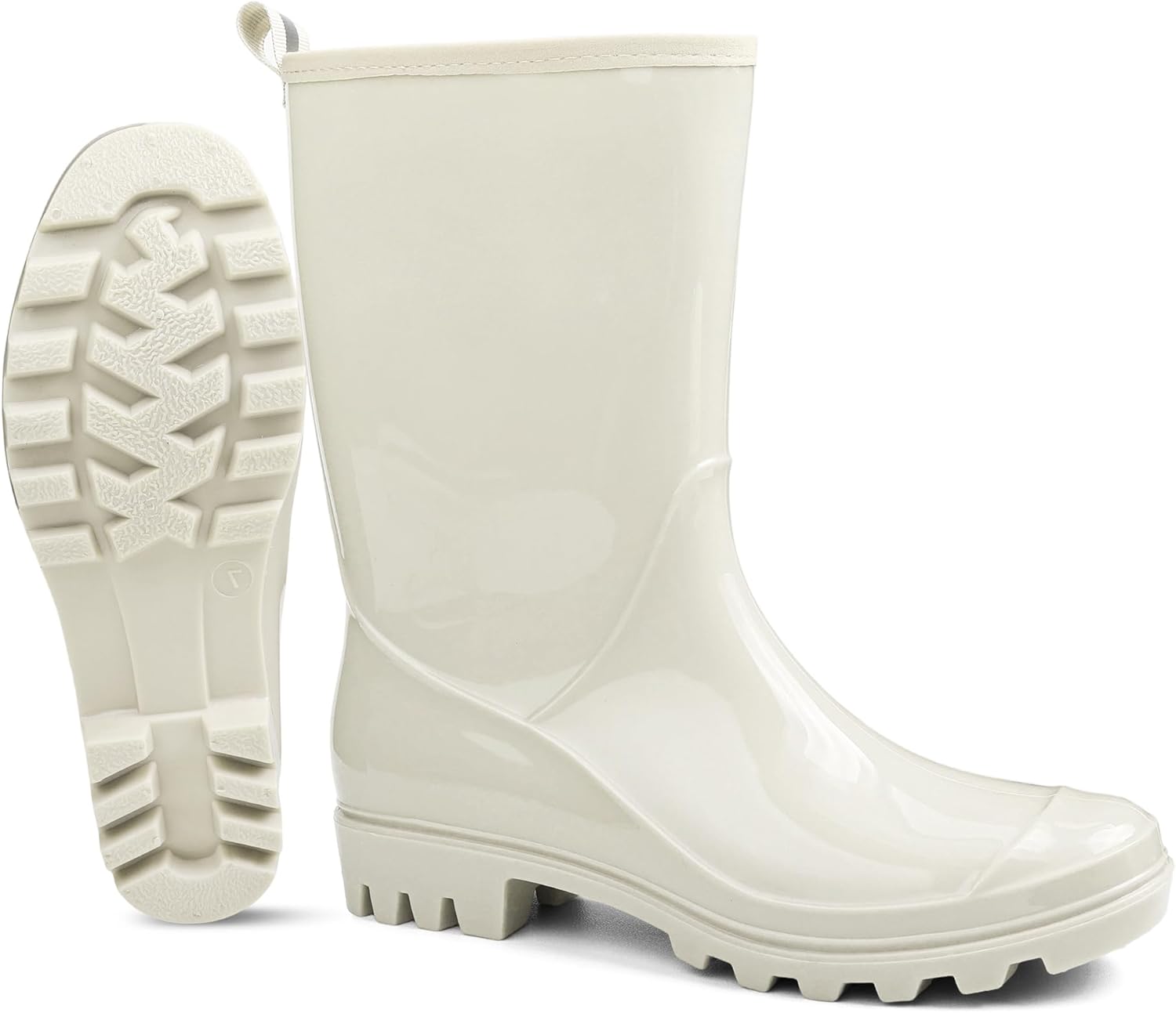 DKSUKO Women's Mid-Calf Rain Boots Garden Boots Waterproof Rubber Boots