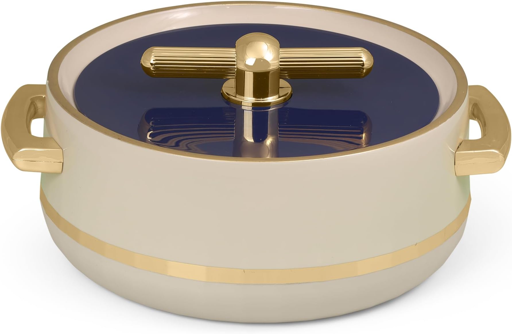 stainless steel Elegance 1200 ML Casserole|Advanced PU Insulation|Elegant Insulation|Keeps Food hot & Fresh for Long Hours|Chapati, Biryani and More (Royal Elegance Navy Blue)