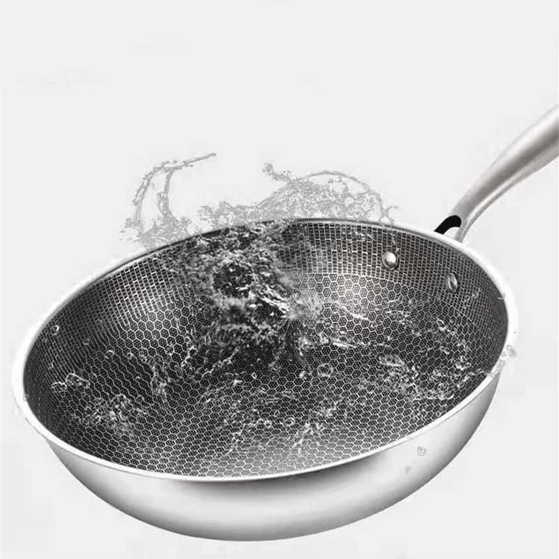 Wok con mango de acero inoxidable y cuerpo sólido miniatura 6