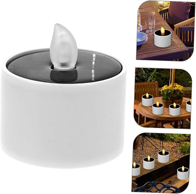 ORFOFE 1 St Waterdichte Waxinelichtjes Led Theelichtjes Geleide Thee Nachtlampje Geleid Waxinelichtjes Led Oplaadbaar Flikkerende Theelichtjes Bruiloft Decor Kaars Wit Hanglamp photo 3