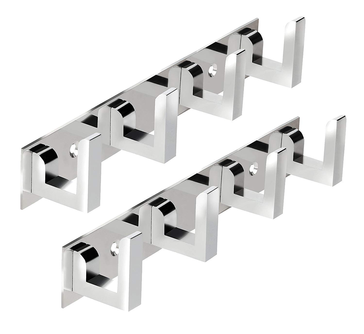 MAP Stainless Steel Premium 4 pin Cloth Hanger Wall Door Hook Rail for Hanging Clothes.Towel Hook L typs (Pack of 2pc) (B0937HKK5S) Amazon Price History, Amazon Price Tracker