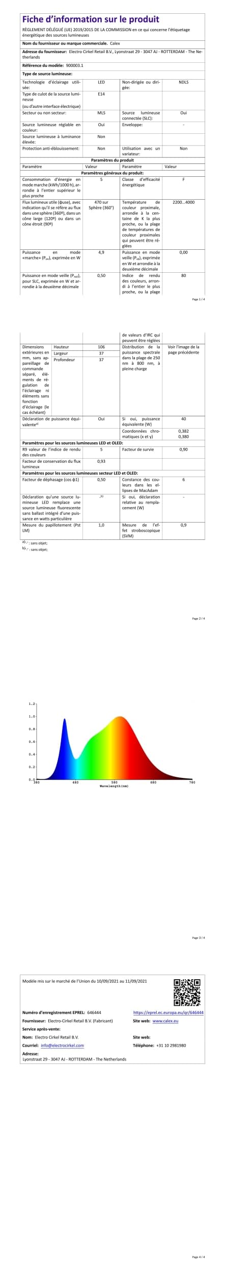 CALEX bombillas LED inteligentes, E14 B35 vela, luz blanca, regulables, control por aplicación y voz, pack de 10