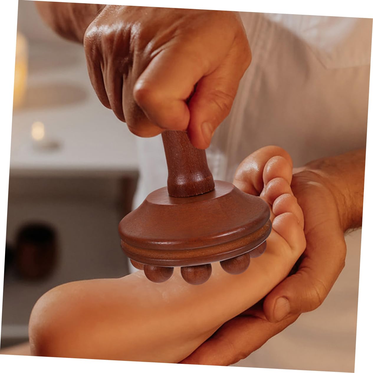 SHERCHPRY 2 Series Masaje De Madera Herramienta De Masaje Manual Muscular De Acupuntura Compacto Y Portátil Espalda Y Cuerpo 2 Piezas*2
