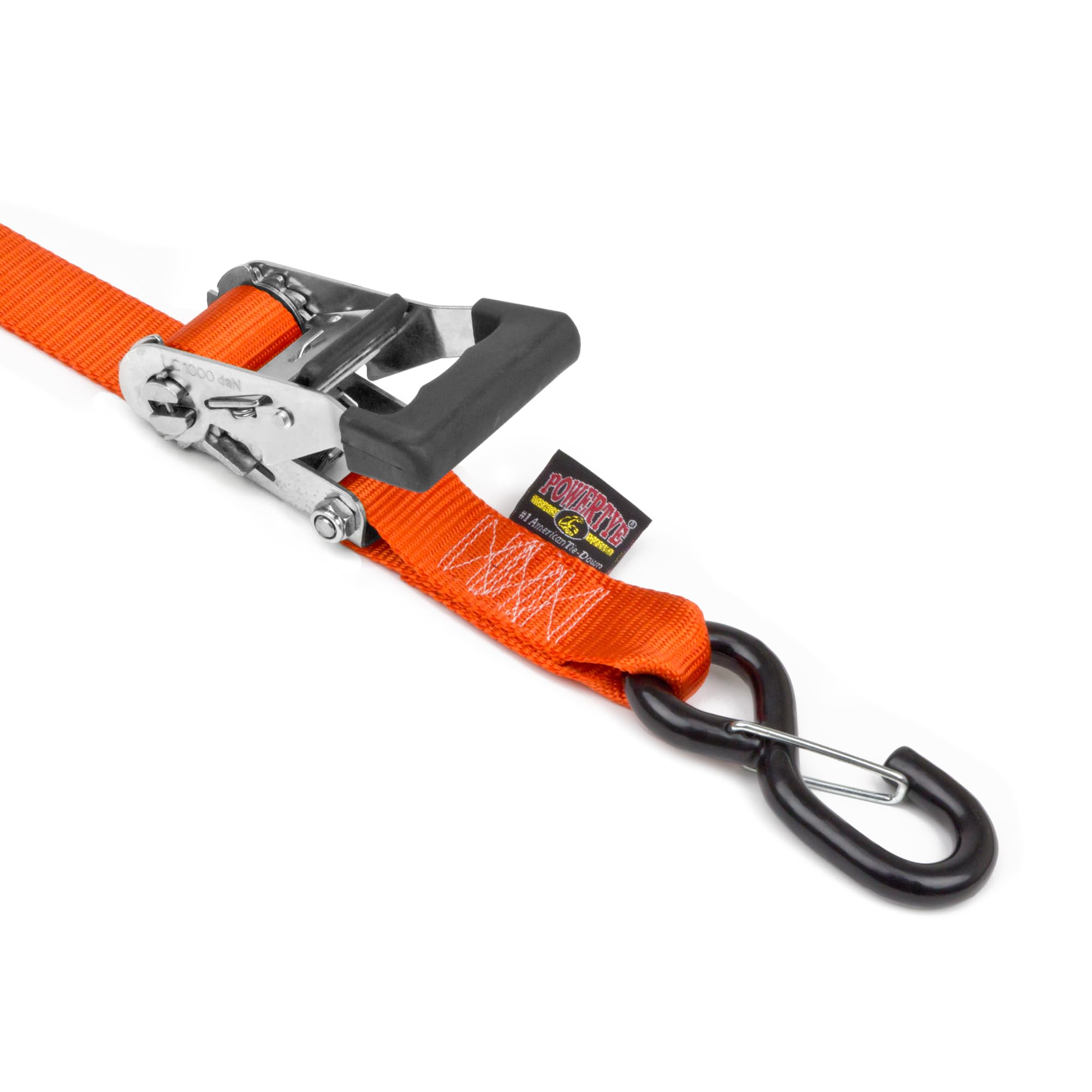 PowerTye Mfg. 3 x 2 m, Gummigriff, Ratsche, mit Schaftex-Imitat, weiches Schafsfell, 2 robuste Knüpfhaken + gratis Aufbewahrungstasche, 1 Paar Orange 30829-x