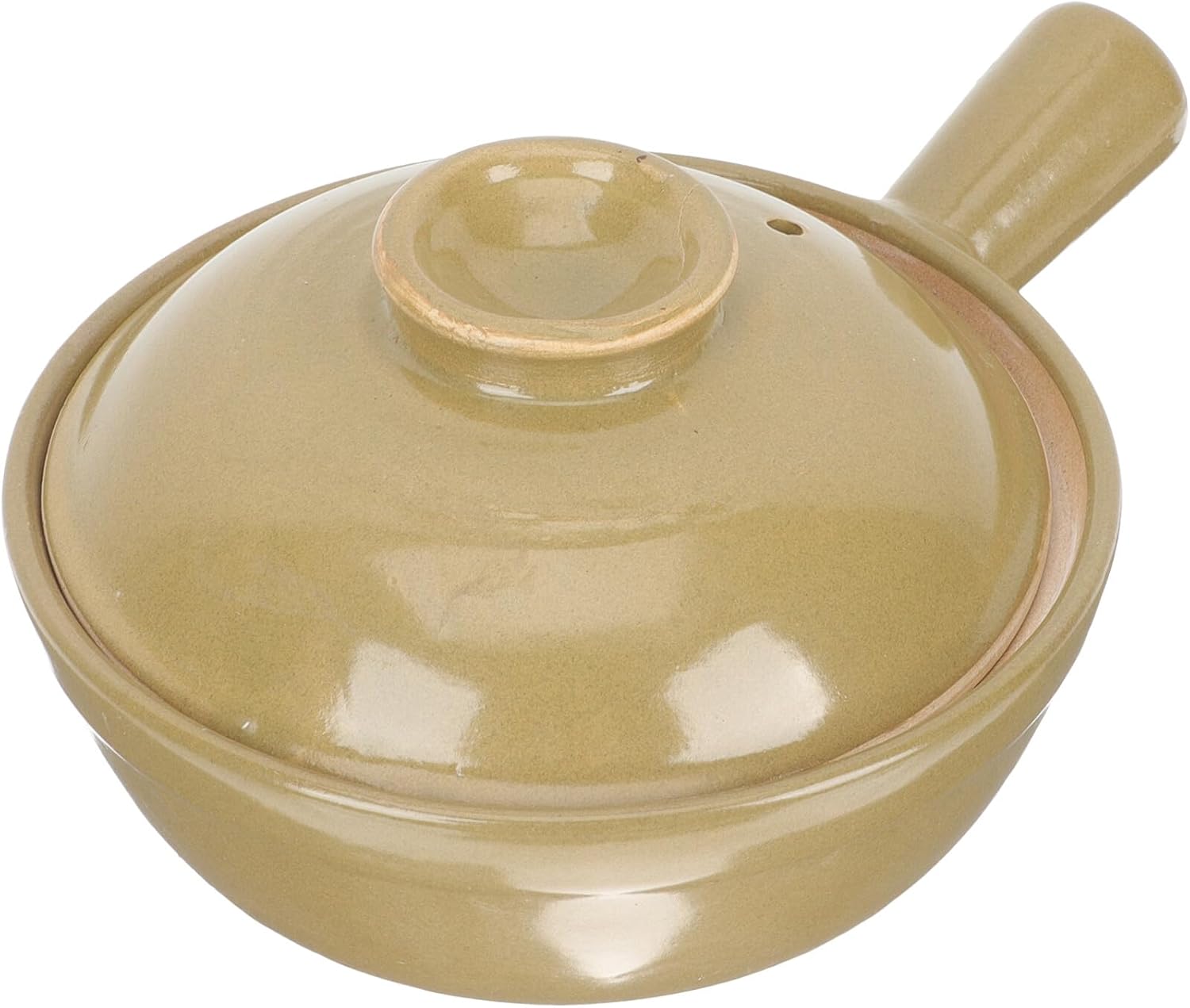 Single Handle Terracotta Casserole Pot Clay Cooking Dish Slow Heat Release for Home Stove Kitchen Cookware for Soup Rice Noodles and Stewing Meals