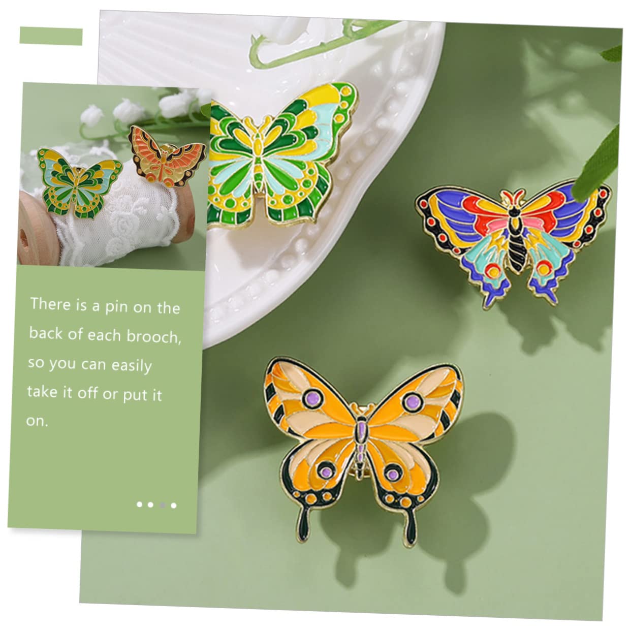 Holibanna 4 Sätze Teiliges Set Bunte Schmetterlingsbrosche Emaille Anstecknadel Für Kleidung Taschen Und Rucksäcke Dekorative Abzeichen Für Frauen Modisches Schmuckzubehör 5 Stück * 4