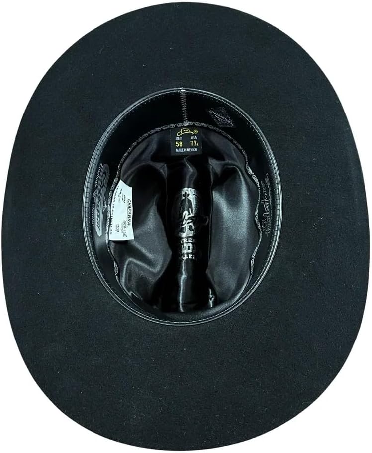 Original Tombstone 10X Texana Estilo Sinaloa Chaparral Western Cowboy Felt Hat - Black - Image 7