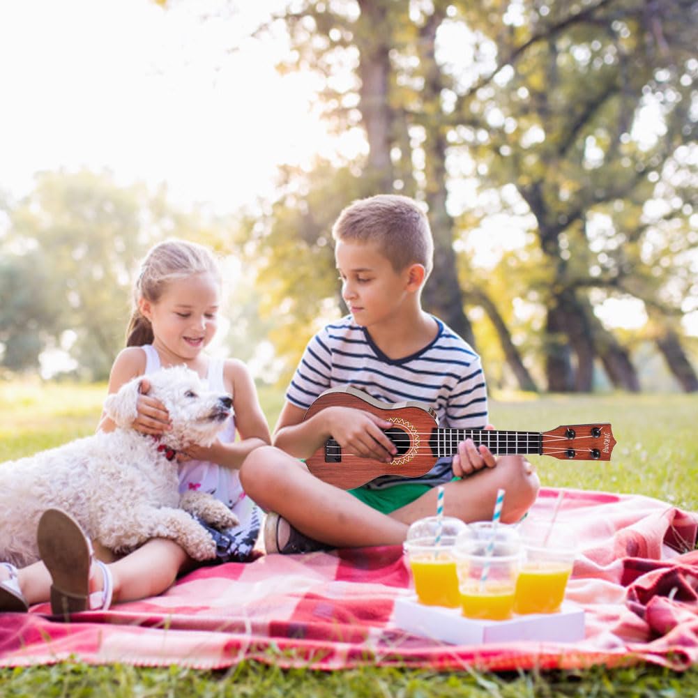 Ukulele giocattolo per bambini, 36cm Chitarra giocattolo con 4 corde regolabili, Strumento musicale ukulele per bambini, Mini Chitarra Musica Giocattoli Educativi per Ragazzo Ragazza Regali (C)