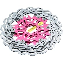 For SNAIL Mountain Bike Disc Brake Rotors Lightweight Heat Dissipating Floating Design 6-Bolt Compatible 160mm 180mm 203mm Pink Aluminum Alloy Stainless Steel For Cycling Sports160mm