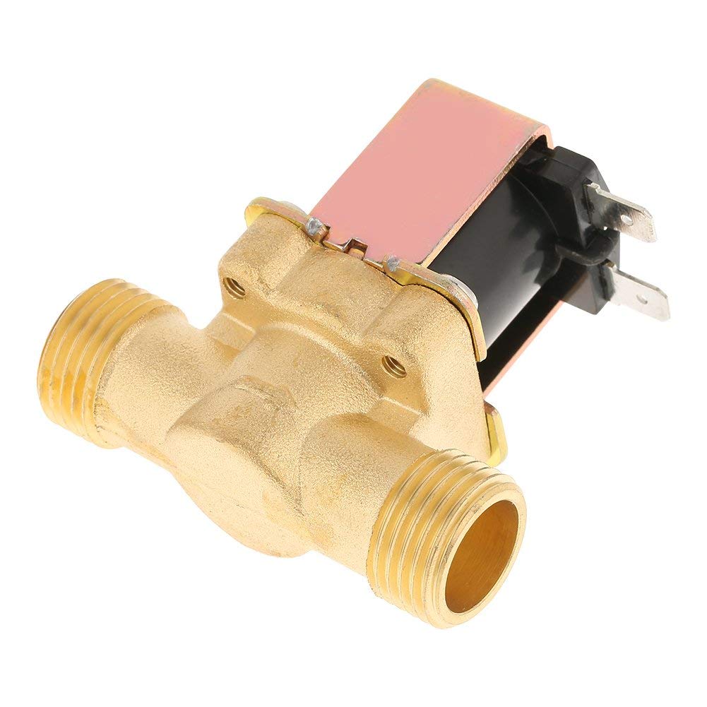 Elektromagnetyczny zawór elektryczny 1/2 "DC 12V mosiądz normalnie zamknięty elektromagnetyczny zawór regulacji wody