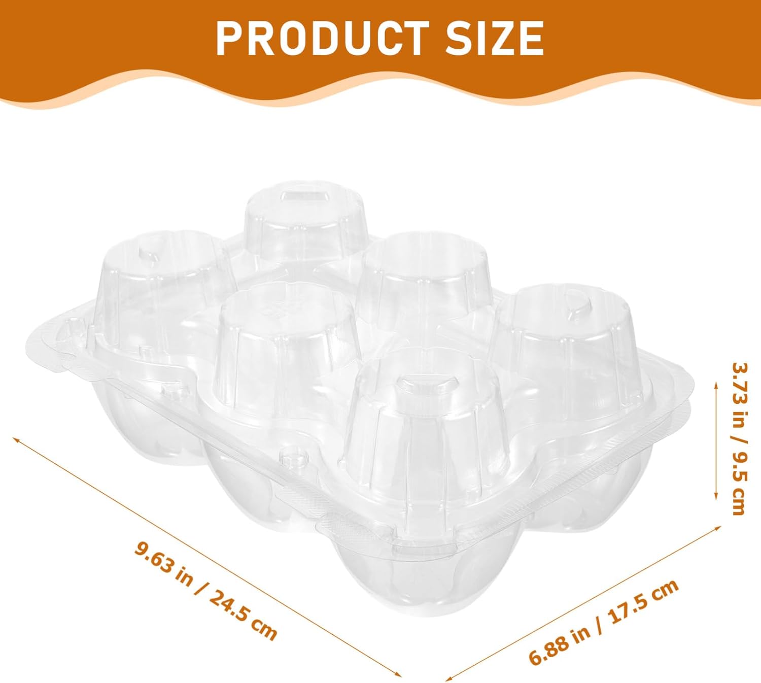 PRETYZOOM 15pcs Multi-grid Cupcake Packing Box Portable Dessert Carrier for Muffins Cookies and Treats Transparent Baking Packaging Container