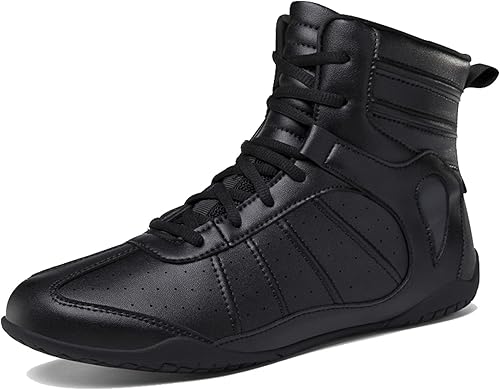 Zivopah Zapatos de lucha libre para hombre, ligeros, transpirables, zapatos de entrenamiento de cuero para adultos