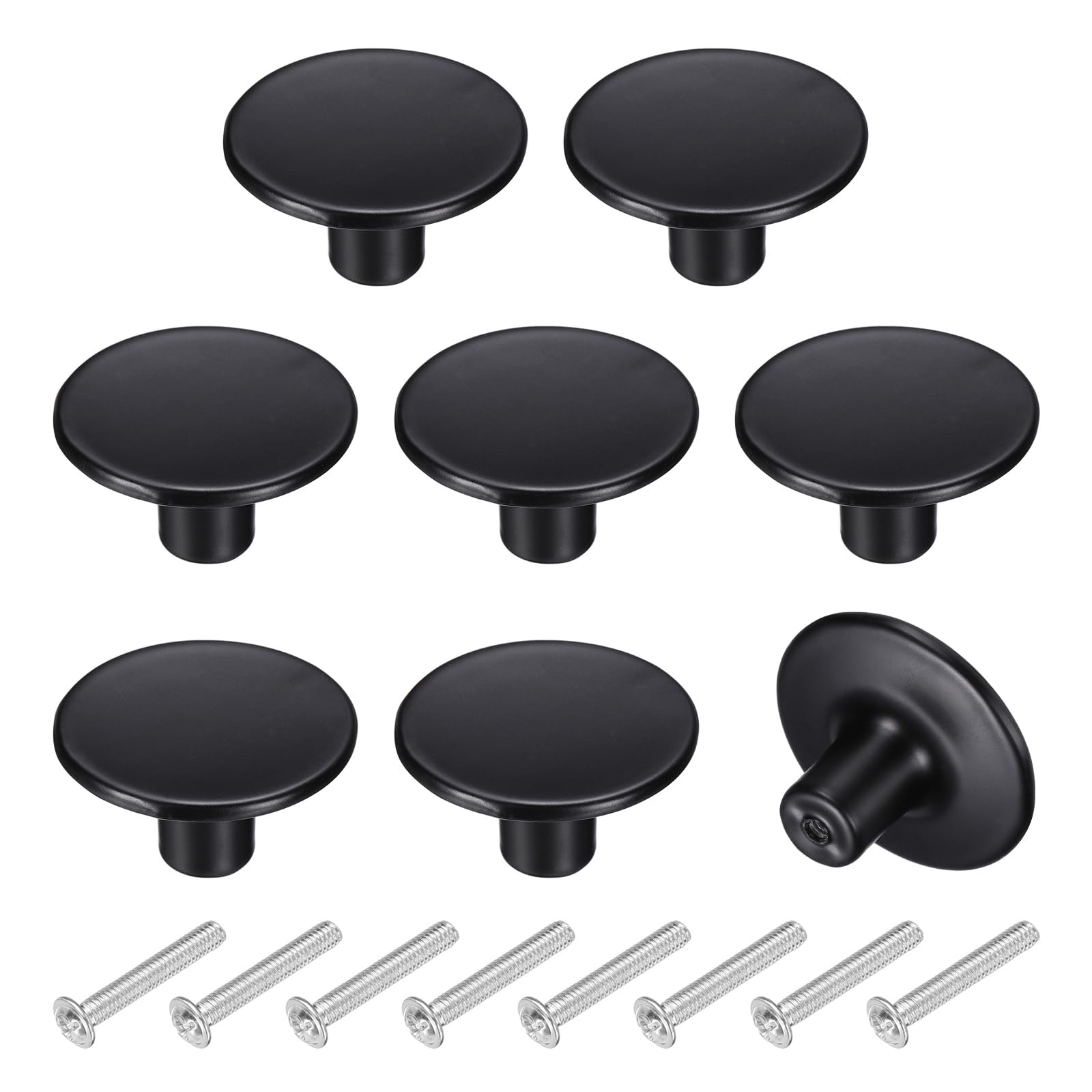 Boutons d'armoire ronds noirs pour relooker la cuisine et la chambre
