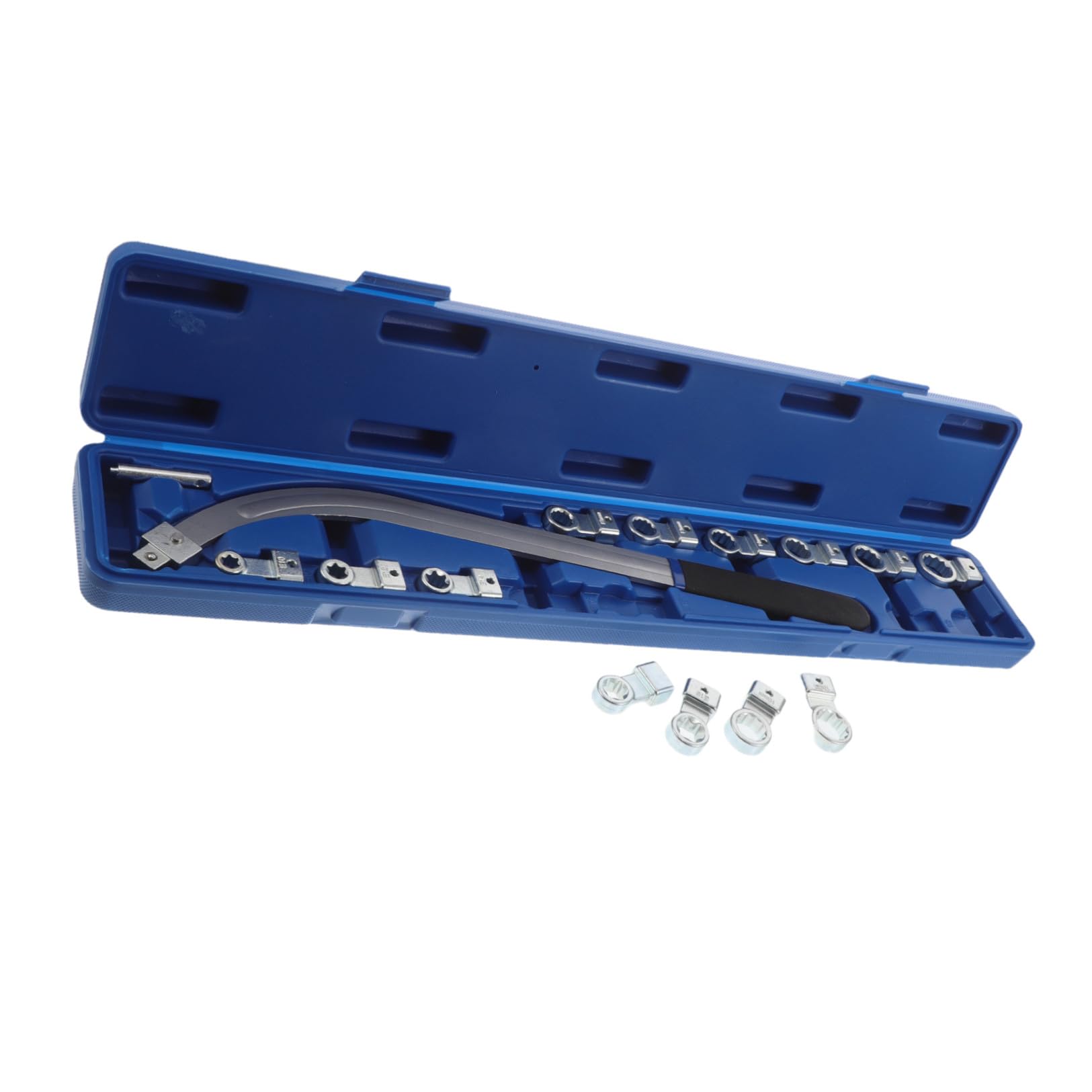 Abaodam Set 15 Pezzi Attrezzi da Officina Meccanica per Riparazione Motore Auto con Puleggia Tendicinghia e Rullo Folle in Acciaio Argento Resistente per Manutenzione Motori