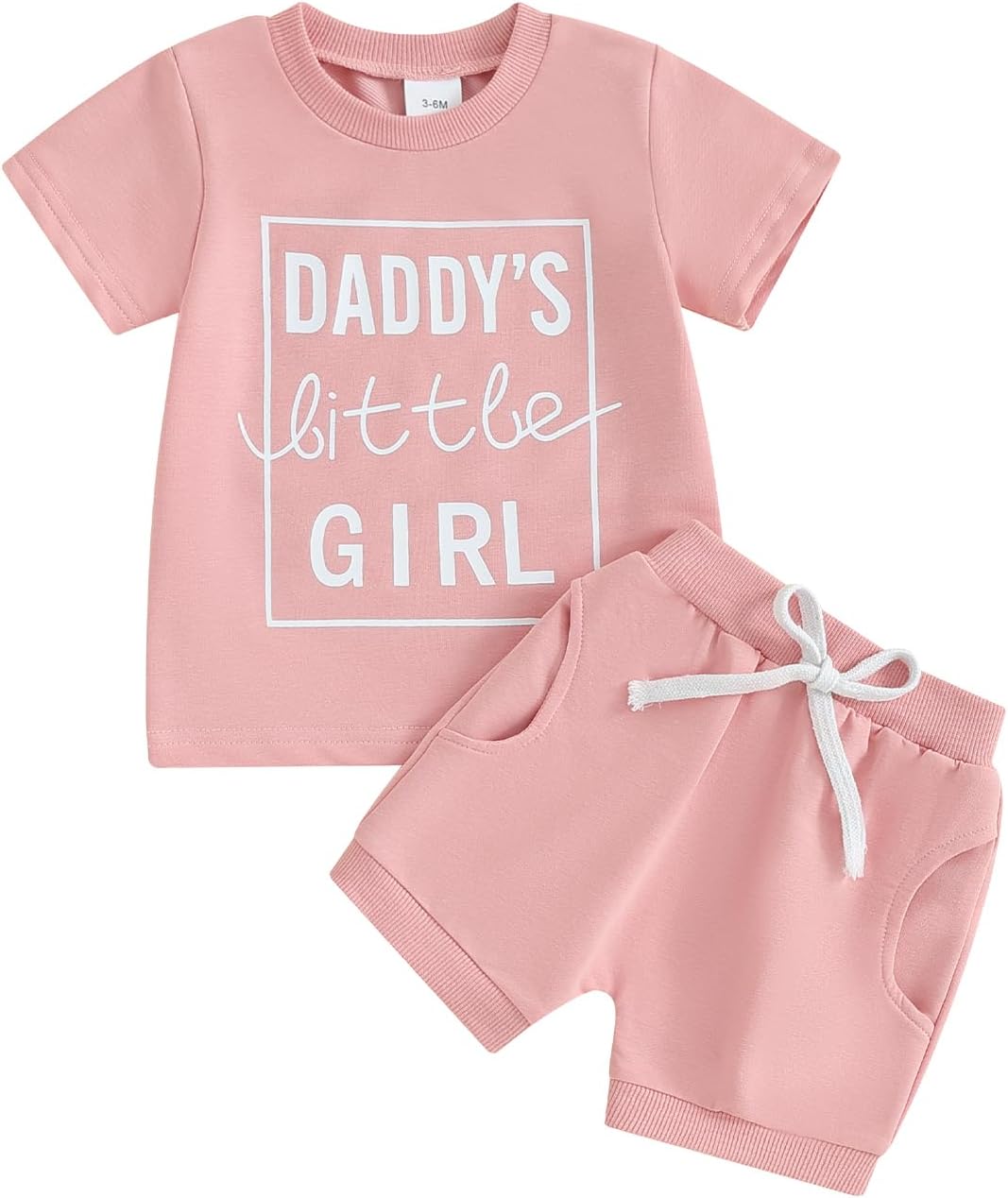XdftwdmgqeBaby Girl Clothes Infant Summer Outfits Newborn Shorts Sleeve T Shirt Shorts Set Toddler Top Sweatsuit Suit
